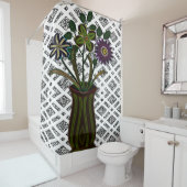  bloemwit douchegordijn (In situ)