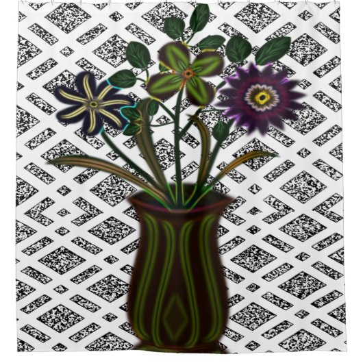  bloemwit douchegordijn (Voorkant)