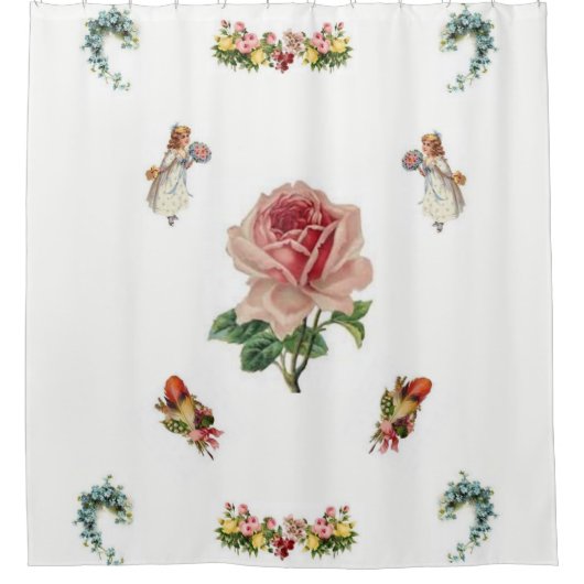  bloemwit douchegordijn (Voorkant)