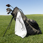 Bloemwit Paard Golf Handdoek (Groen)