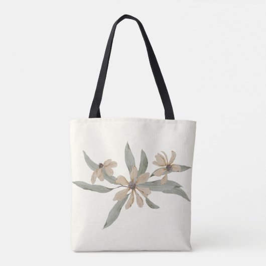 Bloemwit, Wildflower Canvas tas (Achterkant)