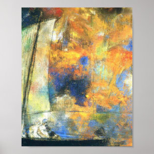 Bloemwolken 1903 van Odilon Redon Poster