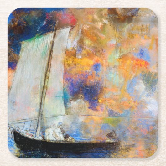 Bloemwolken, Redon Kartonnen Onderzetters (Voorkant)