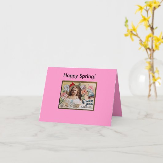 Bloemzaad, Happy Spring. Kaart (Gele Bloem)