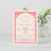 Bloemzaad Pakket Hand getrokken bruiloft Kaart (Staand voorkant)