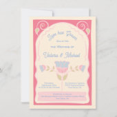 Bloemzaad Pakket Hand getrokken bruiloft Kaart (Voorkant)