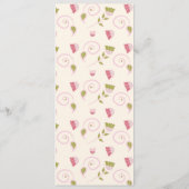 Bloemzaad Pakket Hand getrokken bruiloft Menu (Achterkant)