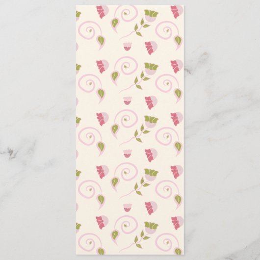 Bloemzaad Pakket Hand getrokken bruiloft Menu (Achterkant)