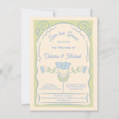 Bloemzaad Pakket Hand getrokken bruiloft uitnodigi Kaart (Voorkant)