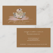 Bloemzeep maken bruin visitekaartje (Voorkant / Achterkant)