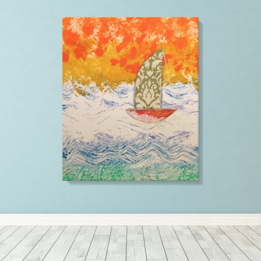 Bloemzeil  canvas afdruk (Insitu (Houten vloer))