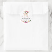 Bloemzoete moeder en Baby lamsvlees Baby shower Ronde Sticker (Tas)