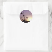 Bloemzonnekleppen Ronde Sticker (Tas)