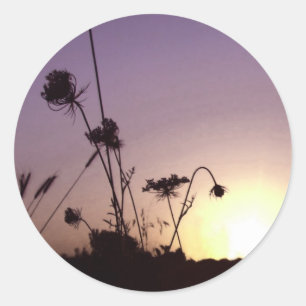 Bloemzonnekleppen Ronde Sticker
