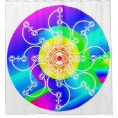 Bloemzonneschijn Douchegordijn (Voorkant)