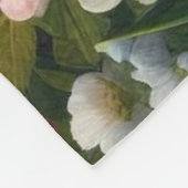 Bloemzwanenmeerveer kunstwerk fleece deken (Hoek)