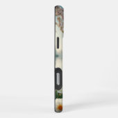 Bloemzwanenmeerveer kunstwerk iPhone hoesje (Rechterkant)