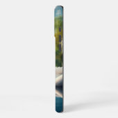 Bloemzwanenmeerveer kunstwerk iPhone hoesje (Linkerkant)