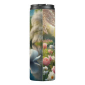 Bloemzwanenmeerveer kunstwerk thermosbeker (Achterkant)
