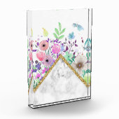 Bloerklep | Minimale goudbloemen Fotoblokken (Links)