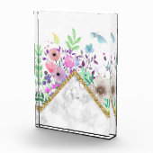 Bloerklep | Minimale goudbloemen Fotoblokken (Rechts)