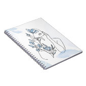 Bloerklep | Minimalistisch portret Wom Notitieboek (Rechterzijde)