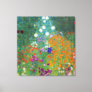 Bloertuin, Gustav Klimt Canvas Afdruk