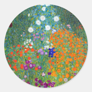 Bloertuin, Gustav Klimt Ronde Sticker