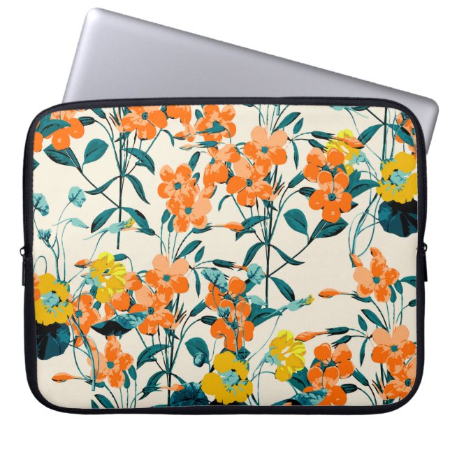 Bloertuin. Swe voor kleine staafjes en filialen Laptop Sleeve (Voorkant)