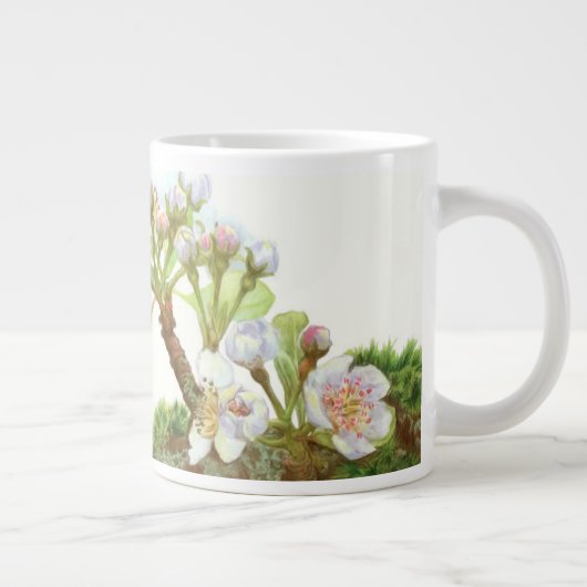 Bloesbloem op een tak, witte bloem grote koffiekop (Rechts)