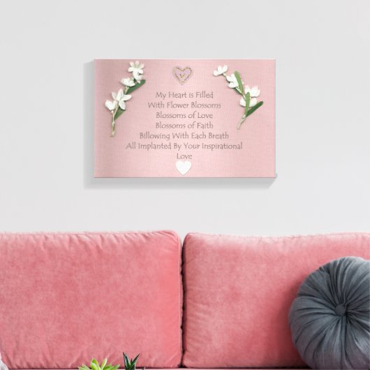 Bloesdruk Canvas Afdruk (Insitu (Woonkamer))