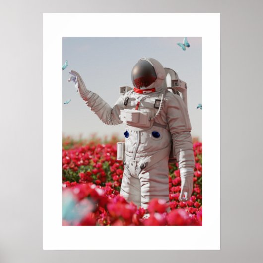 Bloesem & Astronaut Poster (Voorkant)