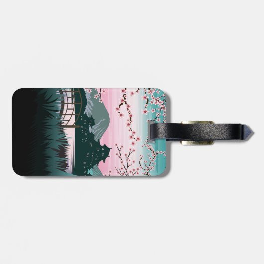 bloesem bagagelabel (Achterkant horizontaal)