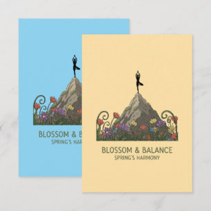 Bloesem & Balans   Yoga Boomhouding Lente Harmonie Bedankkaart