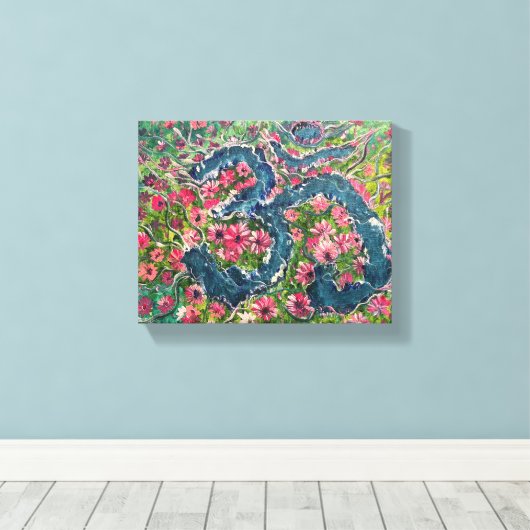 Bloesem Bloesem - Om Canvas Schilderij (Insitu (Houten vloer))