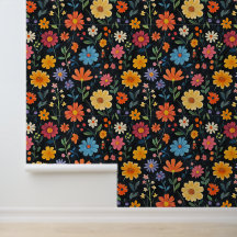 Bloesem Bloesem Patroon Krijt Tekeningen Zwart Bck