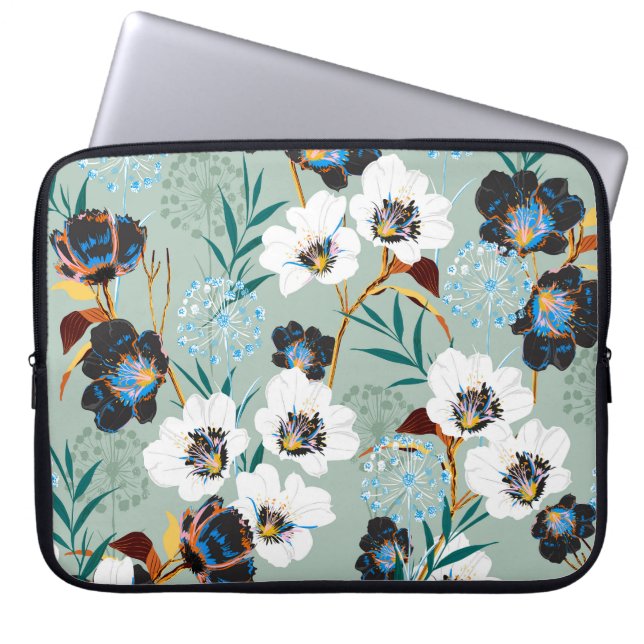 Bloesem Botanisch  bloemmotief Laptop Sleeve (Voorkant)