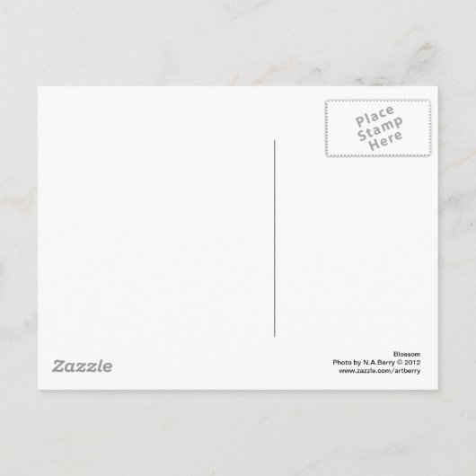 bloesem briefkaart (Achterkant)