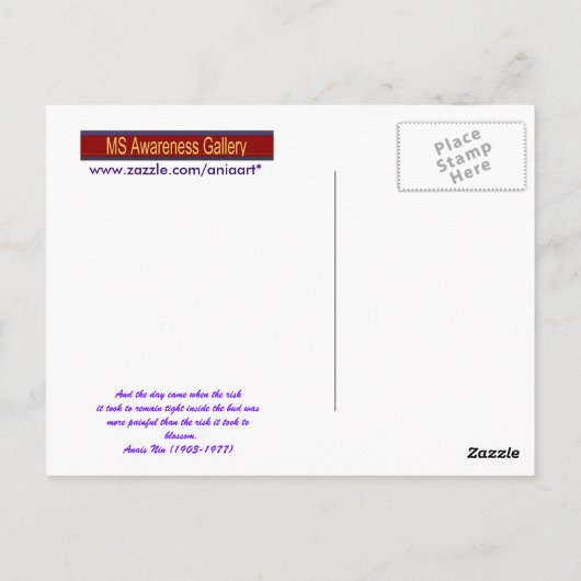 Bloesem Briefkaart (Achterkant)