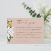 Bloesem  camellia. Bleek roze bloemenbruiloft Bedankkaart (Staand voorkant)