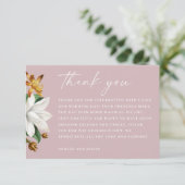 Bloesem  camellia. Bleek roze bloemenbruiloft Bedankkaart (Staand voorkant)