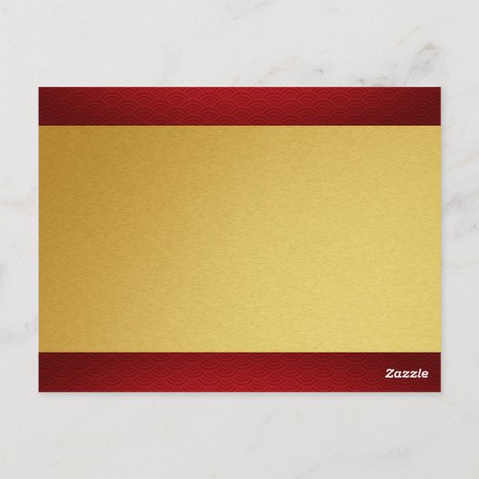 Bloesem Chinese Drakenjaar papier-gesneden VPC Briefkaart (Achterkant)