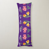 Bloesem Comfort: Bloemenontwerp Body Pillow Lichaamskussen (Achterkant (Verticaal))