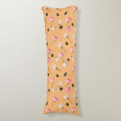 Bloesem Comfort: Bloemenontwerp Body Pillow Lichaamskussen (Voorkant Verticaal)