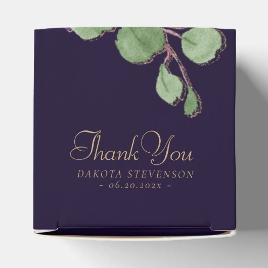 bloesem | Donker Paarse en roze rozenbloem Bedankdoosjes (Bovenkant)