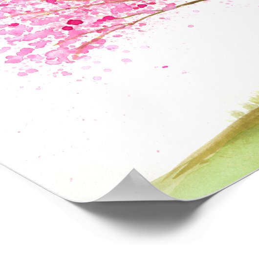 Bloesem | Drijvende Cherry-boom | Cherry Blossom Poster (Hoek)