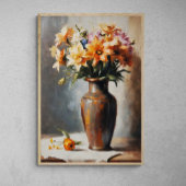 Bloesem Elegantie: Bloem Vaas Schilderen Poster
