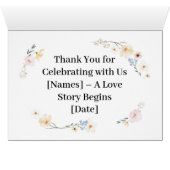 Bloesem Elegantie Bloemen Multi Kleur Tafel nummer (Binenzijde Horizontaal (Onderkant))