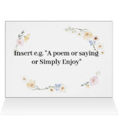 Bloesem Elegantie Bloemen Multi Kleur Tafel nummer (Binnen Horizontaal (Boven))