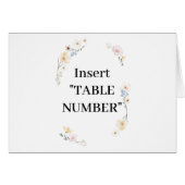 Bloesem Elegantie Bloemen Multi Kleur Tafel nummer (Voorkant Horizontaal)